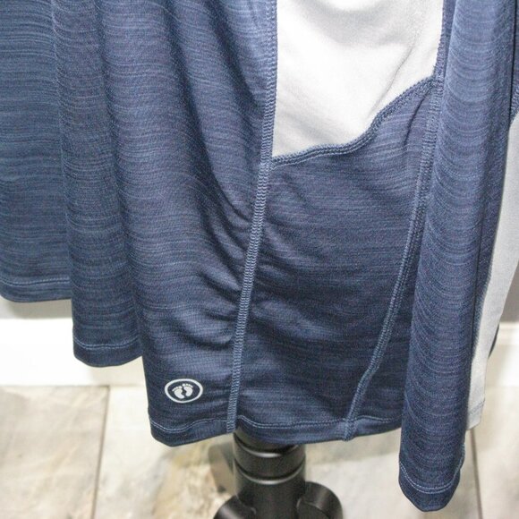 Hang Ten Navy Blue/Silver Long Sleeve Athletic Top Size Large - Picture 3 of 4